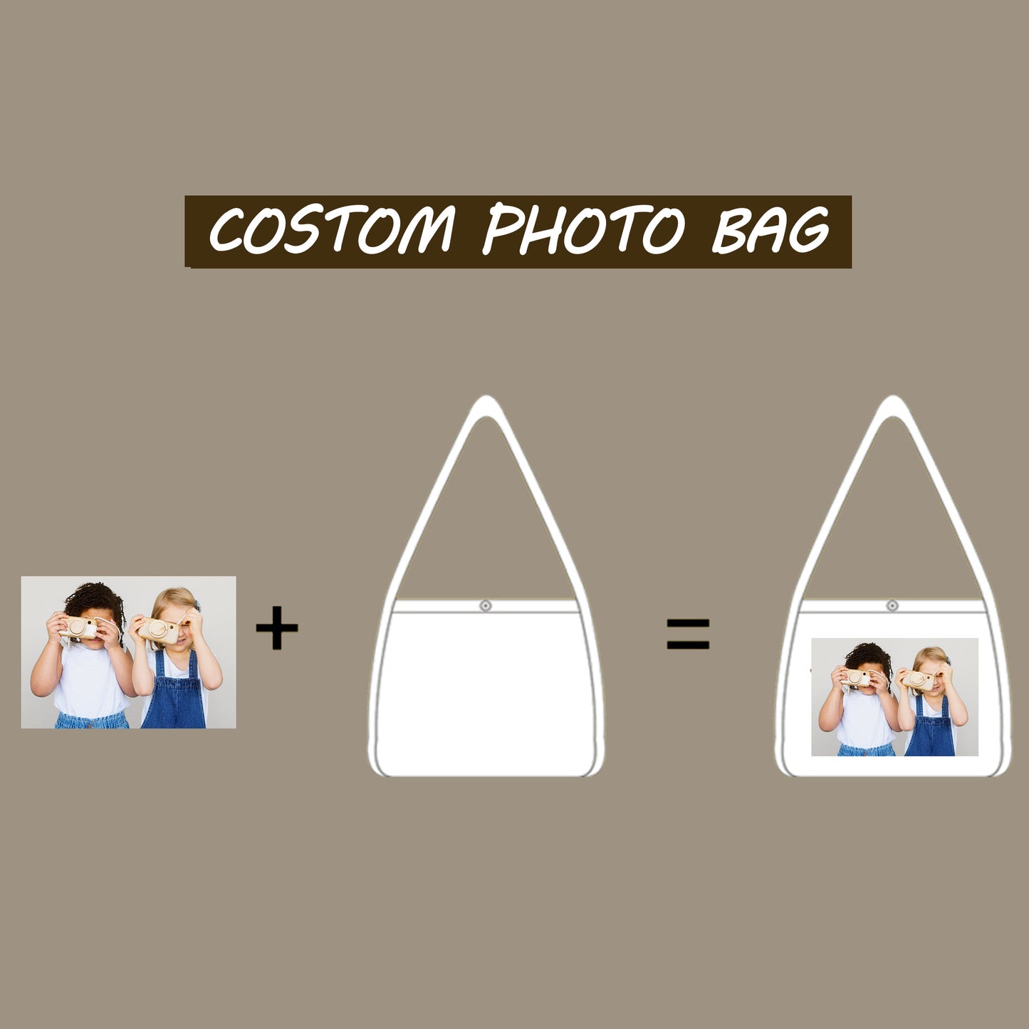 Custom photo bags are trendy gifts that can be personalized with photos, texts, logos, or designs.