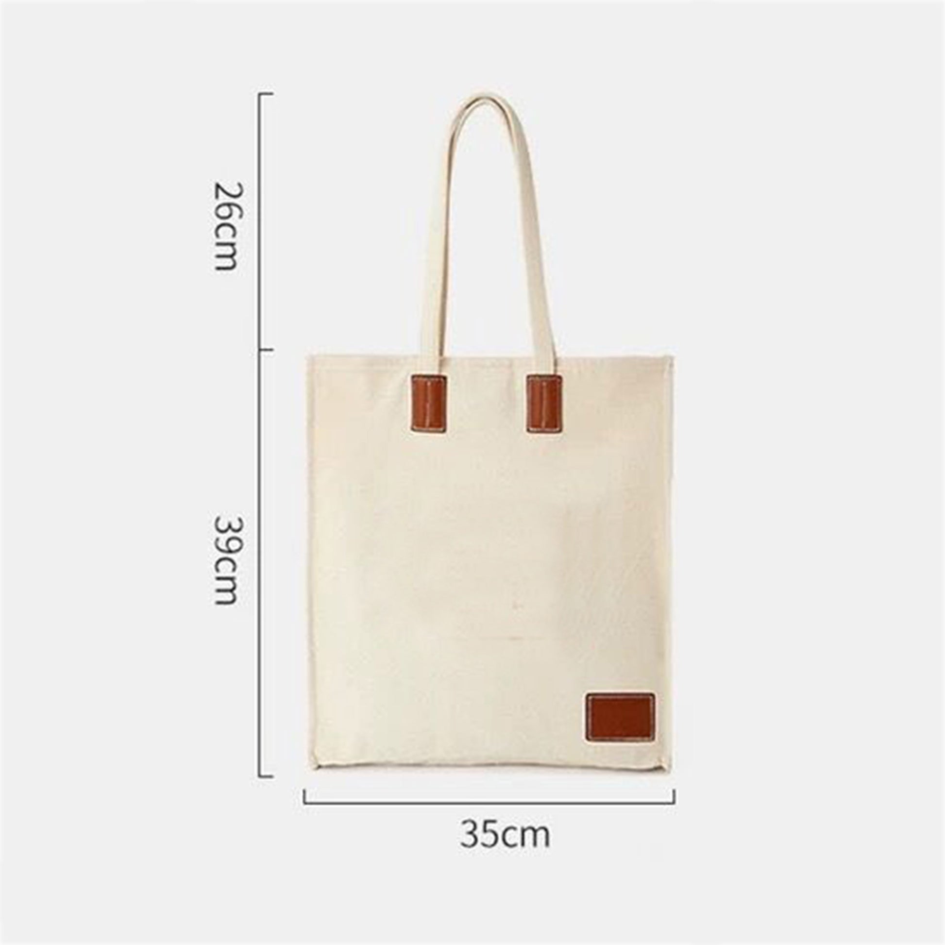 The dimensions of a well-made, personalized photo tote bag are 14 inches wide by 15 inches high by 2 inches thick.